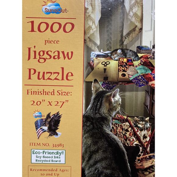 THE SEWING ROOM 1000 pc Jigsaw Puzzle Lori Schory by Sunsout 20” X 27” - Picture 3 of 5